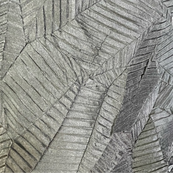 Tamotsu Black Pleated Avant Garde Open Front Jacket and Tank Top Formal Set 16 - Picture 10 of 11